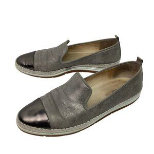 Paul Green Joaquin Metallic Captoe Espadrille Womens 10.5 Slip-On Suede Sneakers